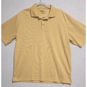 Men's PBA Brand Yellow Polo Style Short Sleeve Shirt Size Large